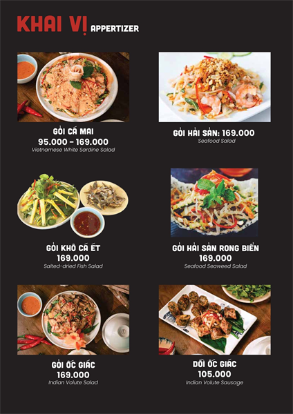 The Menu of Vuong Tron Seafood & Claypot Rice Restaurant7